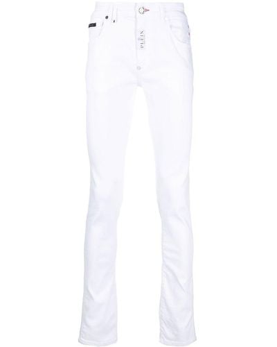 Philipp Plein Skinny Mid-rise Jeans - White