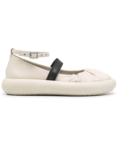 Vic Matié Nappa-leather ballerina shoes - Bianco