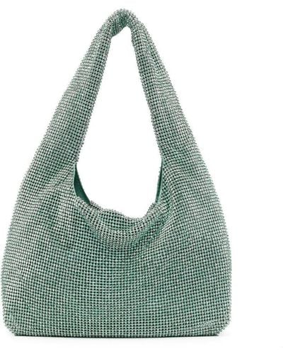 Kara Erinite Crystal-embellished Shoulder Bag - Green