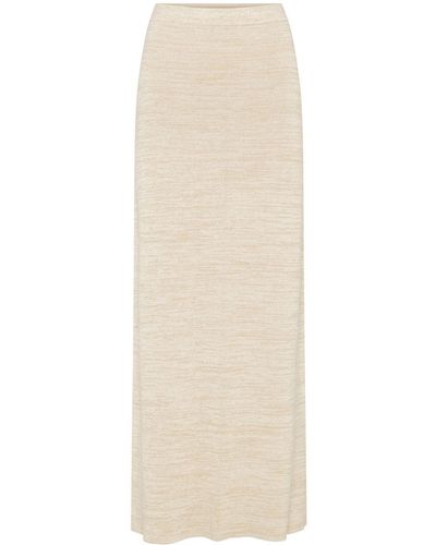 Anna Quan Ines Knitted Cotton Skirt - Natural