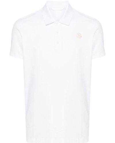 Moncler Polo con parche del logo - Blanco