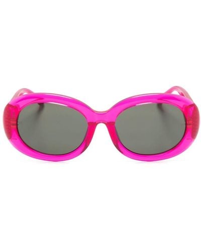 Linda Farrow Lina Oval-frame Sunglasses - Pink