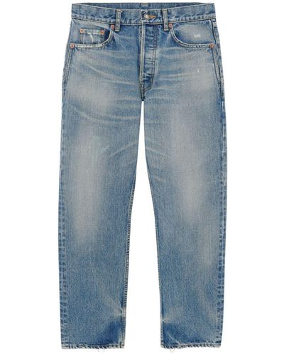 Saint Laurent Mick Straight-Leg-Jeans - Blau