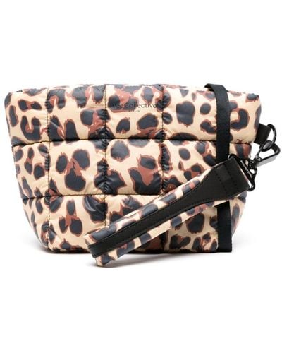 VEE COLLECTIVE Leopard-print Padded Clutch - Pink