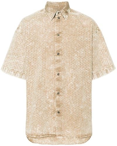 DIESEL S-lazer Perforated Shirt - Natural