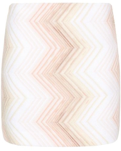 Missoni Minifalda de punto en zigzag - Rosa