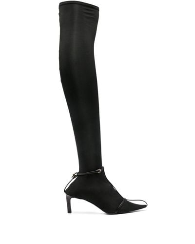 Jil Sander Botas estilo calcetín con tacón de 75 mm - Negro