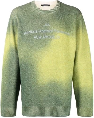 A_COLD_WALL* * - Two-tone Knitted Sweater - Green