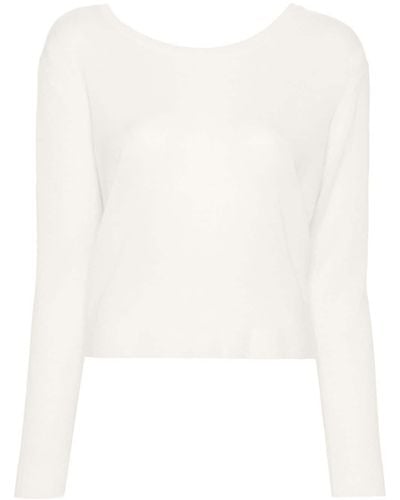 Alice + Olivia Twist-detail Wool Sweater - White