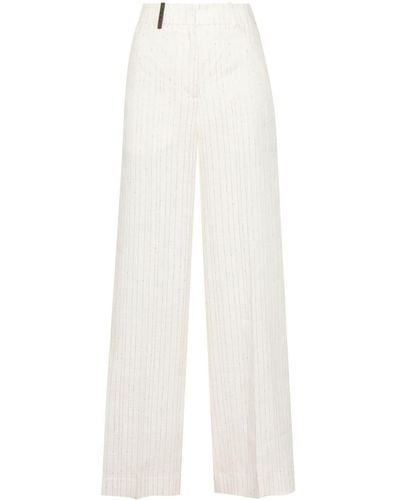 Peserico Straight-leg Tailored Trousers - White