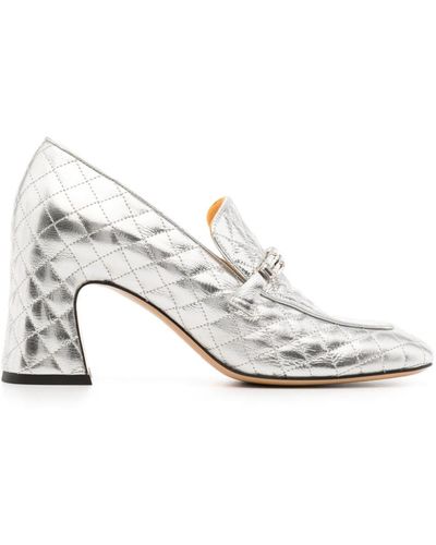 Madison Maison 64mm Quilted Leather Court Shoes - White
