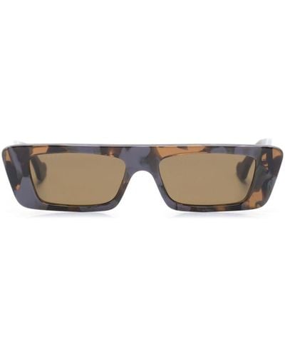 Gucci Tortoiseshell Rectangle-frame Sunglasses - Purple