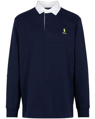 Palace X Polo Ralph Lauren Pieced Rugby Shirt - Blue