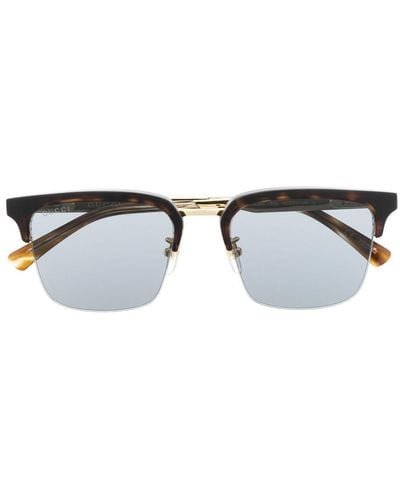 Gucci Rectangle Sunglasses - Brown