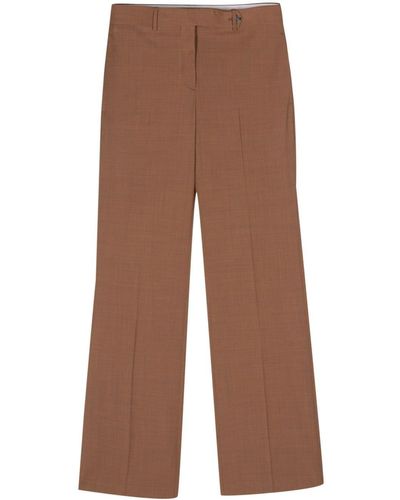 Paul Smith Straight-leg wool trousers - Marrone
