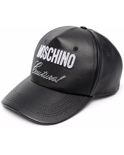 Moschino レザーキャップ - ブラック