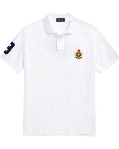 Polo Ralph Lauren Poloshirt mit Dreifach-Pony-Stickerei - Weiß