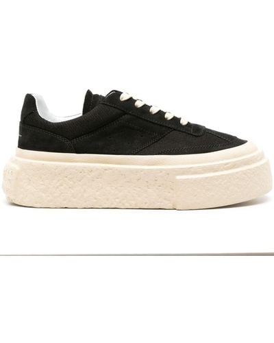 MM6 by Maison Martin Margiela Numbers-motif Suede Sneakers - Black