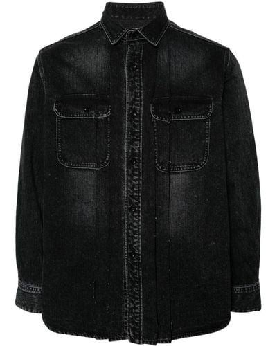 Sacai Classic-collar Denim Shirt - ブラック