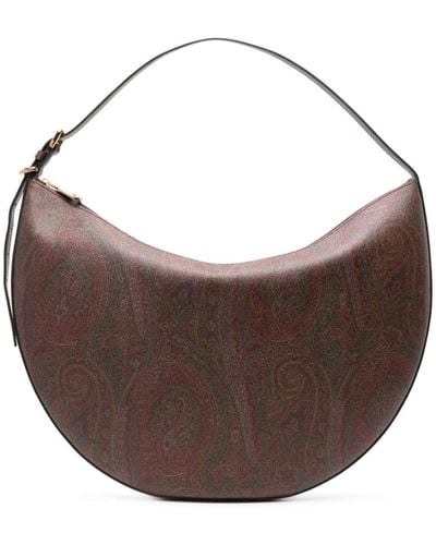 Etro Large Essential Paisley-print Shoulder Bag - Brown
