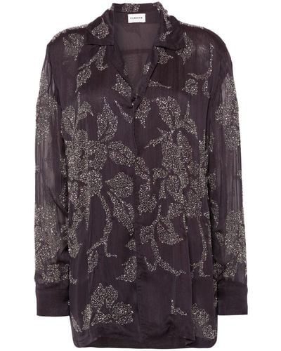 P.A.R.O.S.H. Oversized Shirt With Paillettes - Multicolour