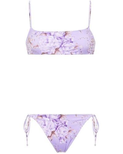 Mc2 Saint Barth Bikini con estampado floral - Morado