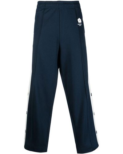 KENZO Pantalon de jogging à motif Boke Flower - Bleu