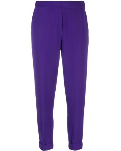 P.A.R.O.S.H. High-waisted Tapered Pants - Purple