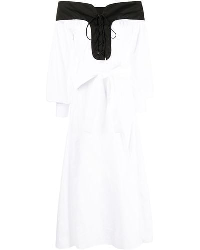 Gabriela Hearst Colour-block Maxi Dress - White