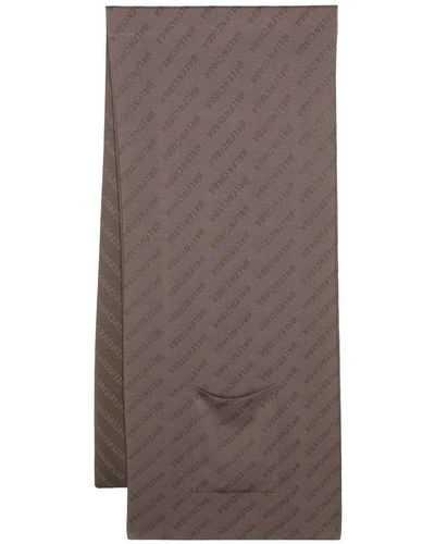 Balenciaga ロゴジャカード パッチポケット スカーフ - ブラウン
