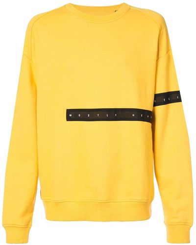 Mostly Heard Rarely Seen Cut Here Sweatshirt - Yellow