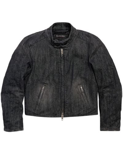 Balenciaga Shrunk Racer Jacket - Black