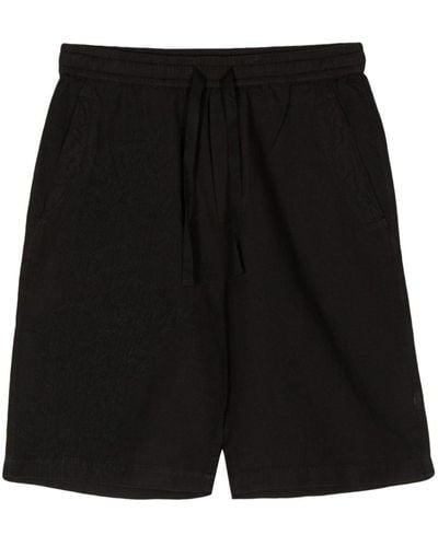 Maharishi Embroidered-motif Hemp Deck Shorts - Black