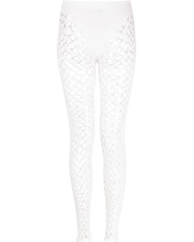Jean Paul Gaultier Perforated Mesh leggings - White