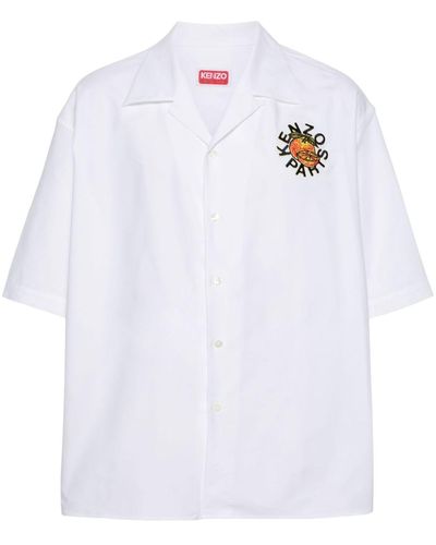 KENZO Orange Hemd aus Baumwolle - Weiß