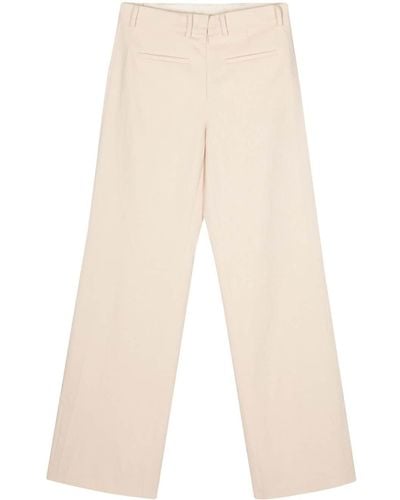 N°21 Low-waist Wide-leg Trousers - Natural