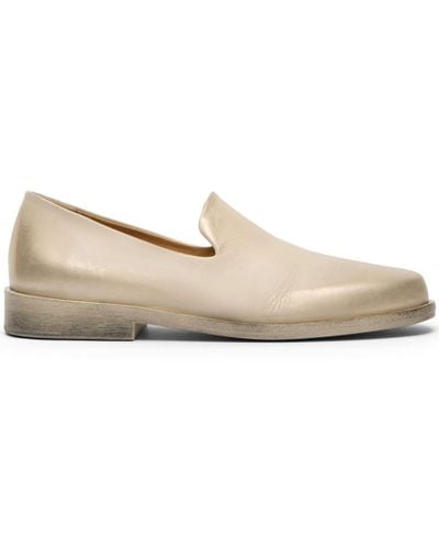 Marsèll Round-toe Leather Loafers - Natural