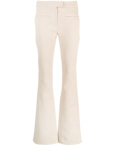 Courreges Mid-rise Flared Pants - Natural