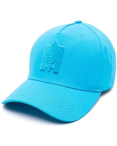 Mackage Anderson Flocked-logo Baseball Cap - Blue