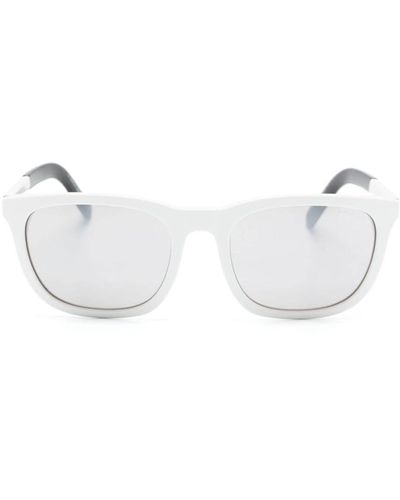 Moncler Kolligian Sonnenbrille mit eckigem Gestell - Weiß