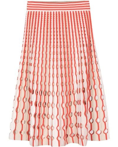 Jonathan Simkhai Jax Cut-out Striped Skirt - Red