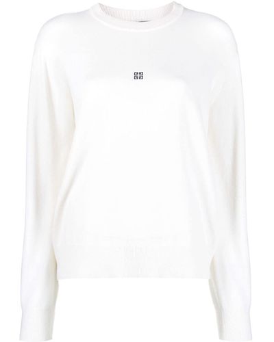 Givenchy ロゴインターシャ セーター - ホワイト