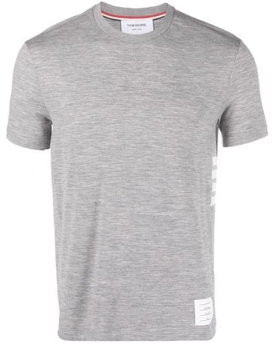 Thom Browne T-shirt Met Logopatch - Grijs