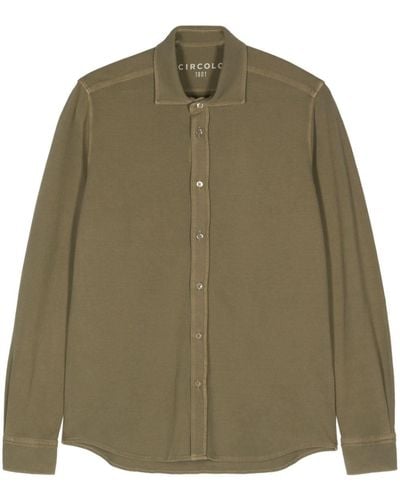 Circolo 1901 Piqué-weave Cotton Shirt - Green
