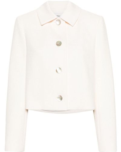 Claudie Pierlot Spread-collar Button-up Jacket - Natural