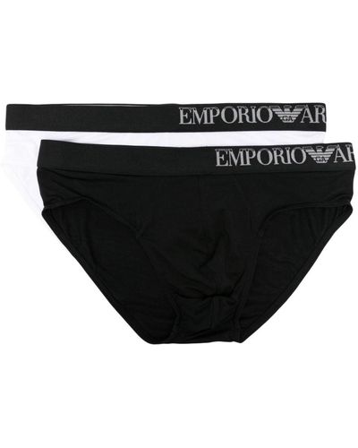 Emporio Armani ロゴ ブリーフ セット - ブラック
