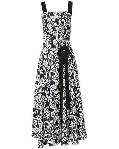Carolina Herrera Midi-jurk Met Bloemenprint - Wit