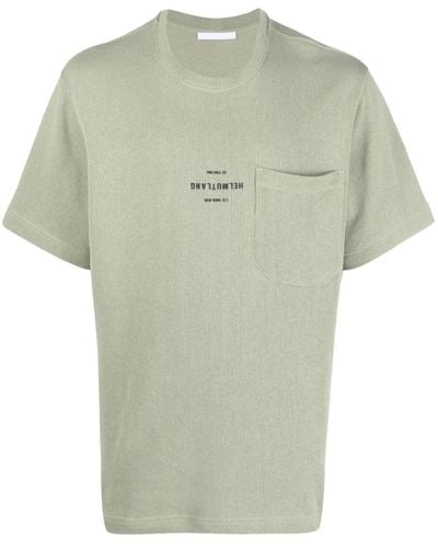 Helmut Lang Logo-print Knitted T-shirt - Green