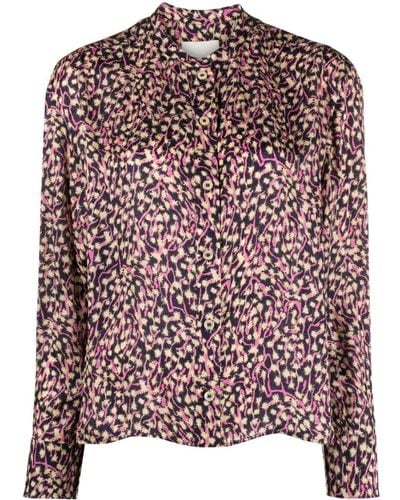 Isabel Marant Blusa Leidy con stampa grafica - Rosa