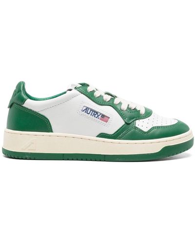 Autry Medalist Leather Trainers - Green